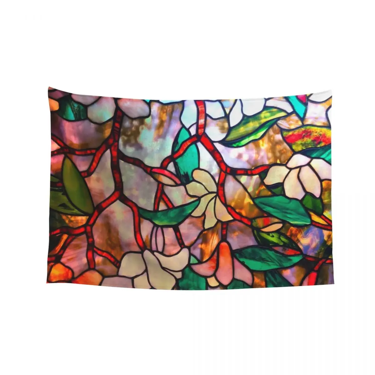 

Illuminated Plumeria Stained Glass Window Tapestry Decorations For Room Aesthetic Home Decor House Decor Tapestry