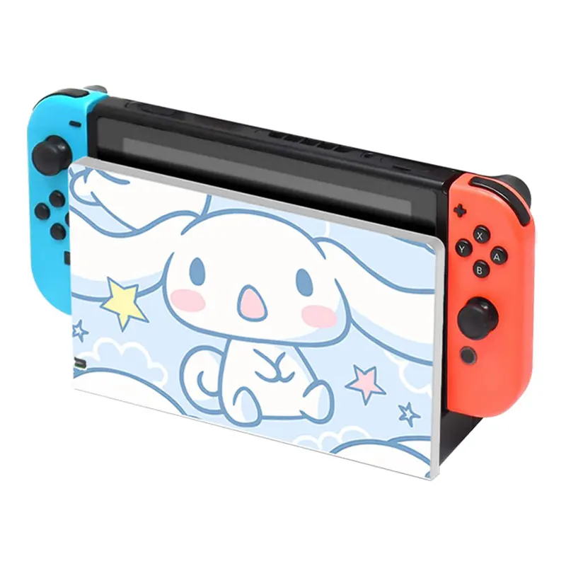 Faceplate Protective Cover For Nintendo Switch Oled TV Dock Station Cartoon Dog Decorative Replacement Front Plate Case