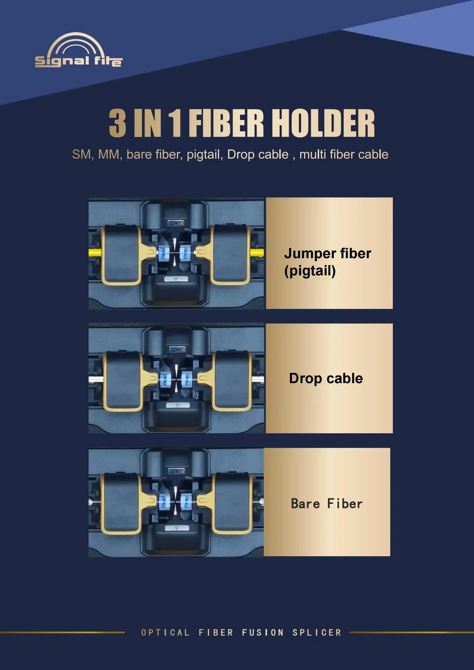 AI-8C Signal Fire Optical Fiber Fusion Splicer with Six Motors, Intelligent FTTH Fiber Welding Machine