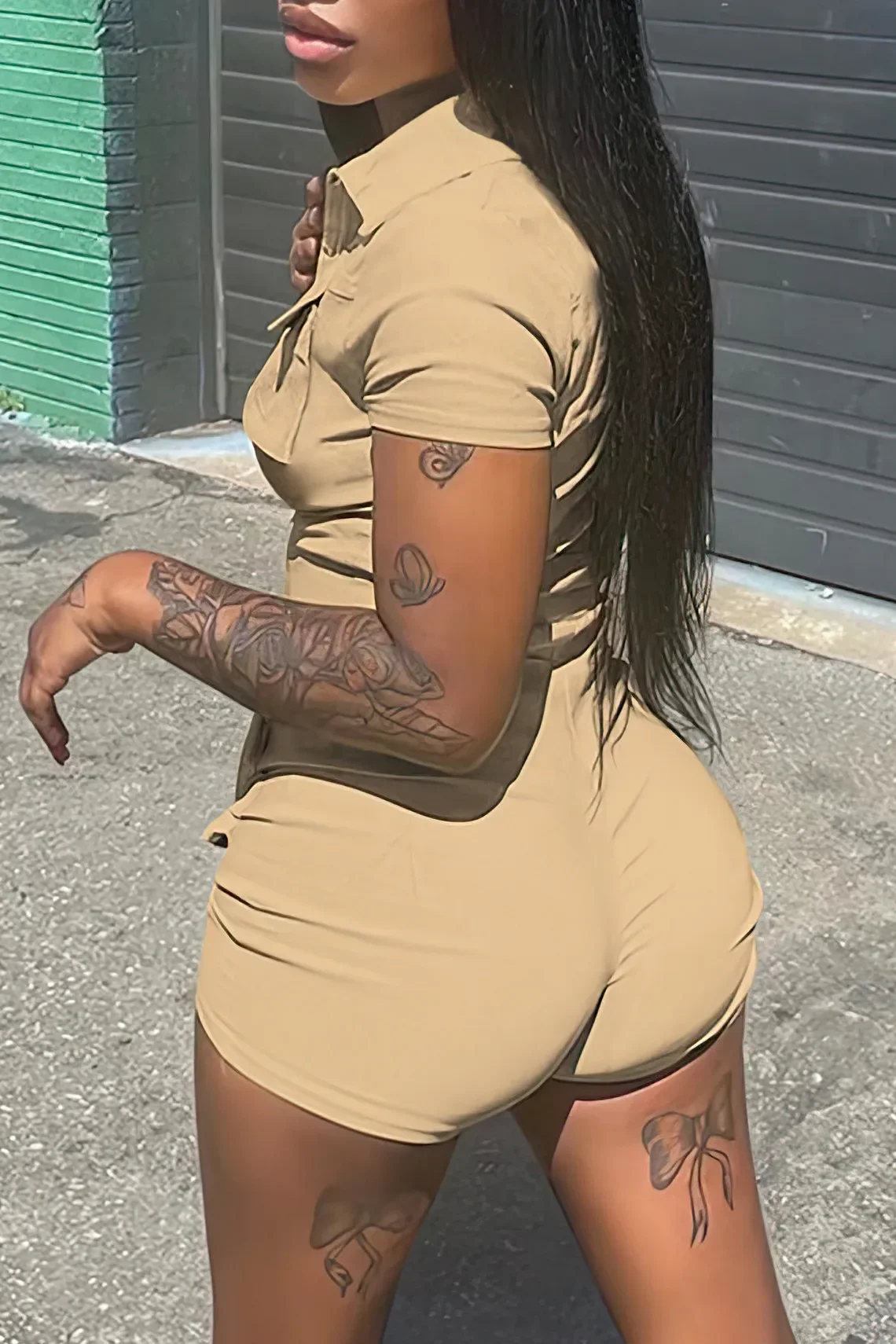 Women's jumpsuit Zipper Design Rompers Sporty Sleeveless Rompers Playsuits All In One pieces Jumpsuit Women Shorts bodysuits