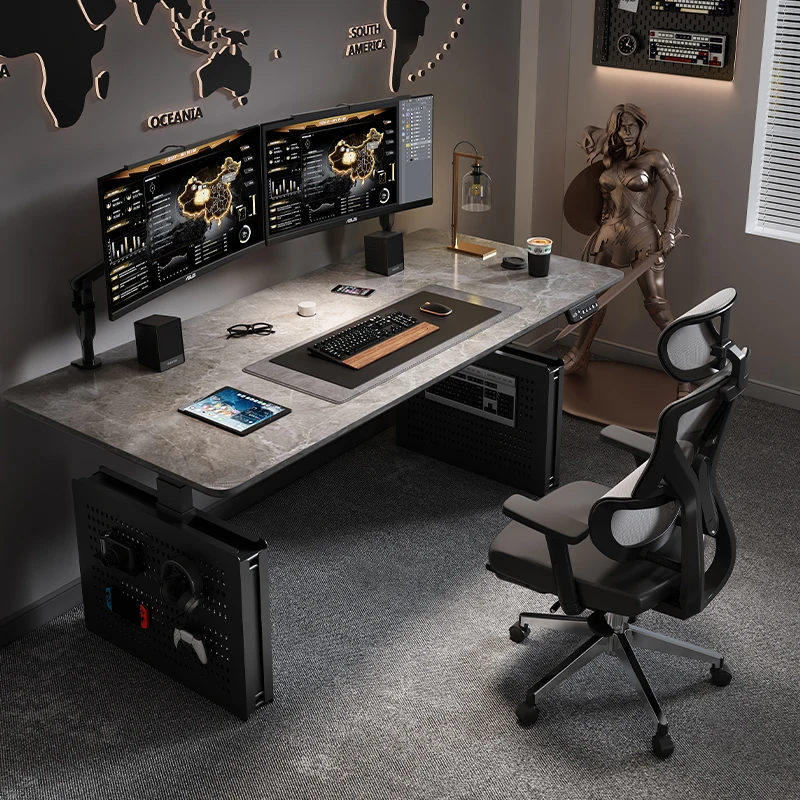 

Современный электрический стол с регулируемой высотой, стоячий компьютерный стол, верстак, креативная мебель цвета хаки, мебель для домашнего офиса FYCD