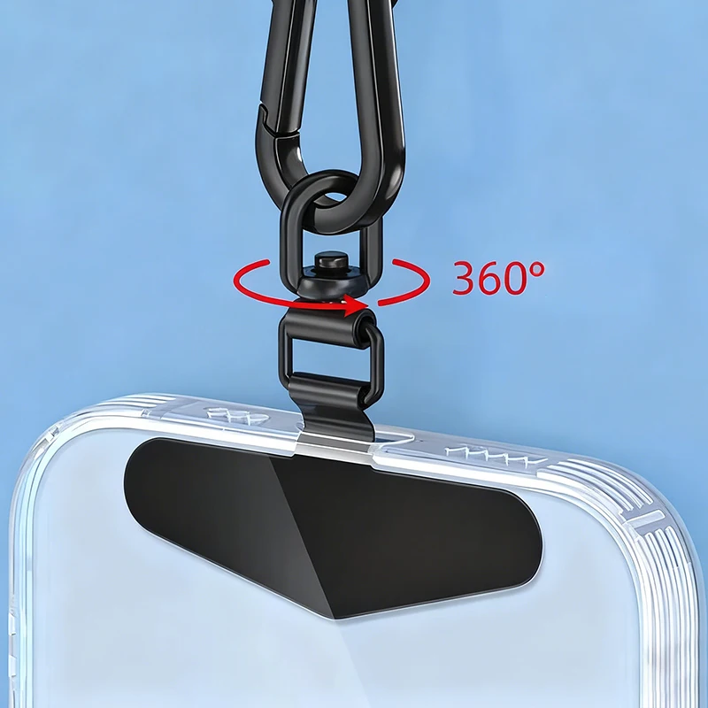 Steel Phone Lanyard Gasket Patch Anti-lost Anti Fall Mobile Phone Rope Card Metal Clip Strap Hang Cord Tab Accessories view 5