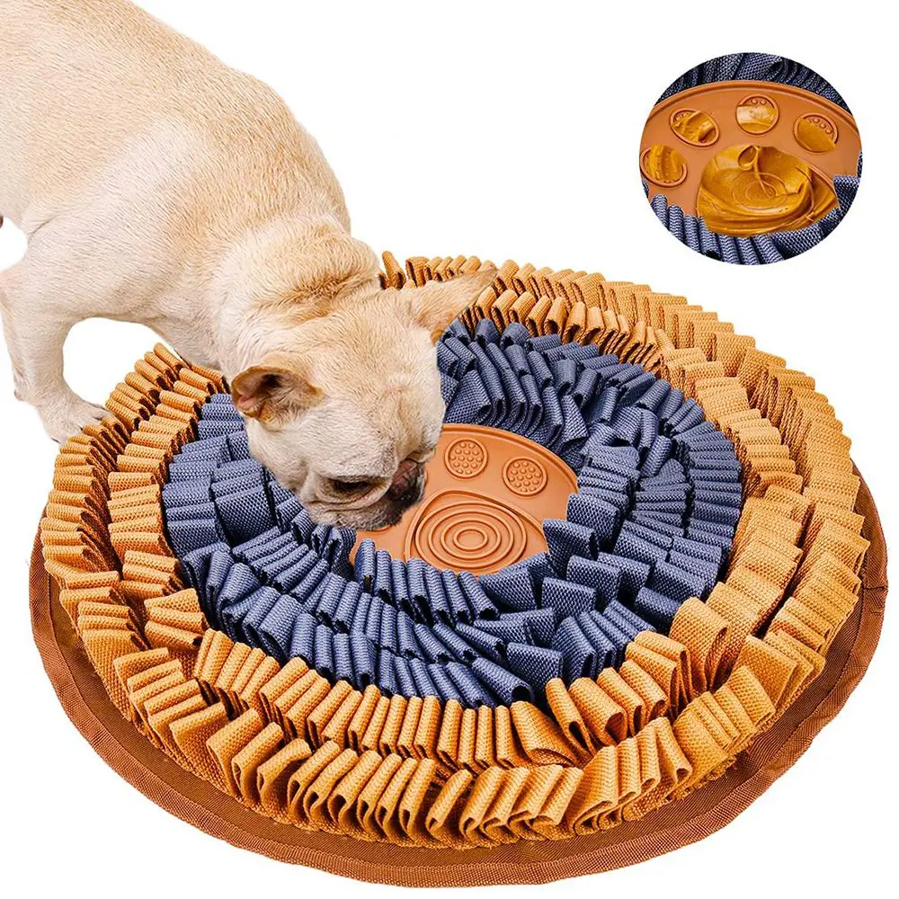 Doglemi Snuffle Mat for Dogs,Dog Snuffle Mat for Dogs and Cat,Dog Puzzle Toys, Dog Lick Mat,Stress Relief Interactive Blue