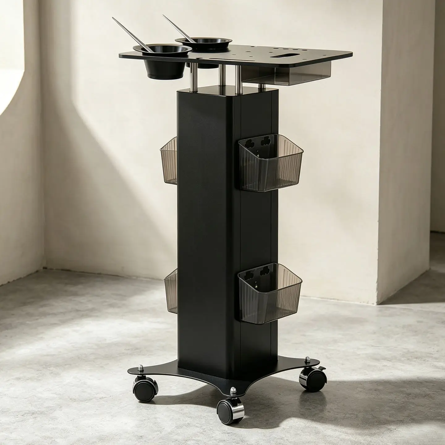 trolley, space-saving tool Hairdressing cart, styling and coloring cart, salon-specific, quick-cut hairdressing equipment,