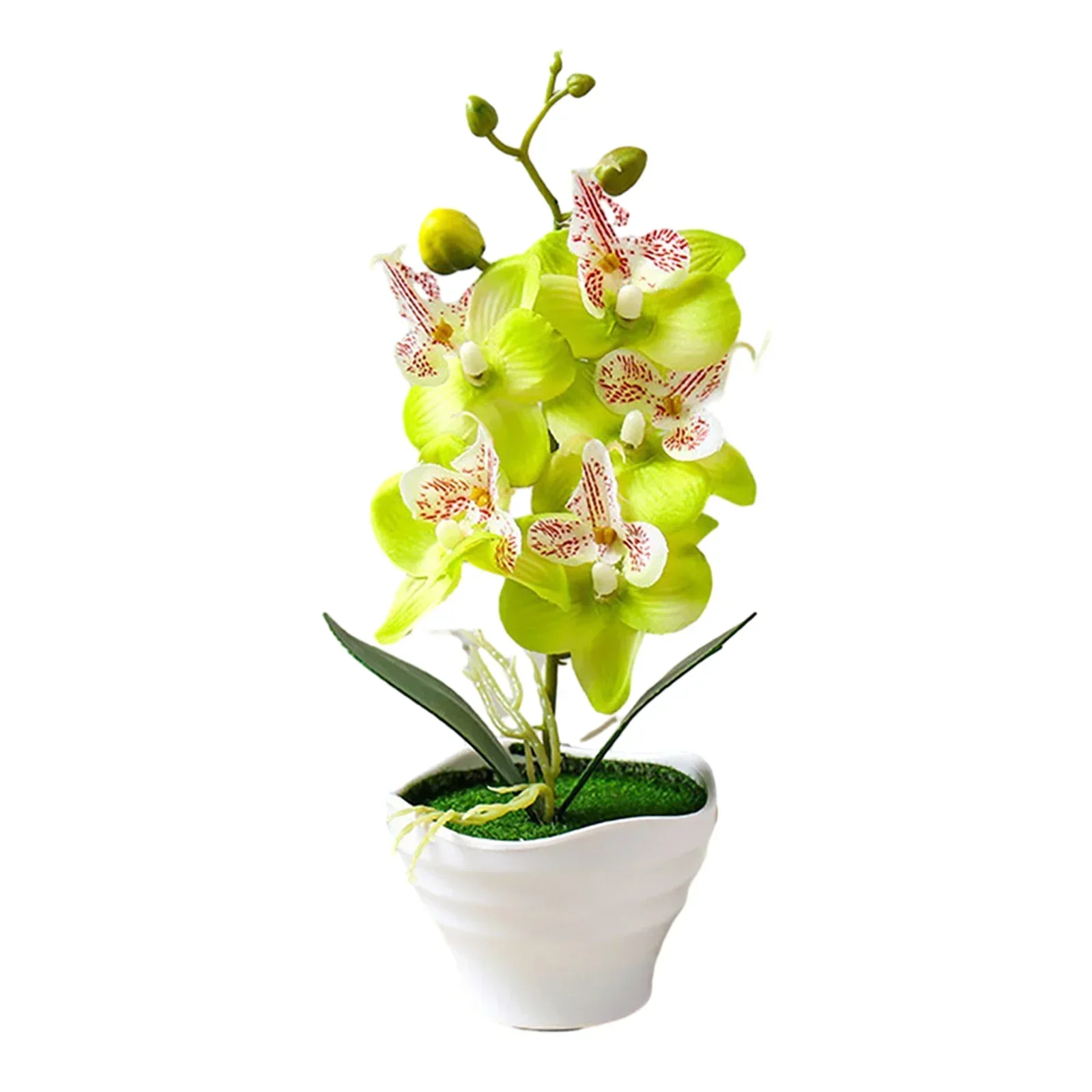 1 Pcs Artificial Phalaenopsis Fake Bonsai Potted Plant Flower Orchid Floral Home Decor Illustration Ornamental Flower