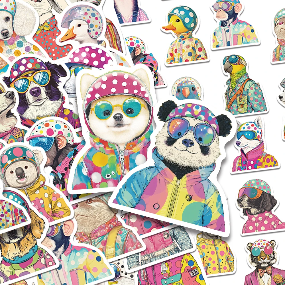 50 Stück Pop Art Tiere Panda Ente Aufkleber Aufkleber für Telefon Laptop Scrapbook Gepäck Skateboard DIY Graffiti wasserdichte Aufkleber