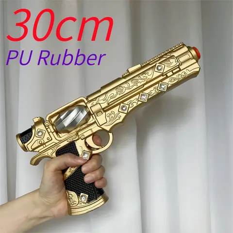 PUBG Guns Golden Star Revolver Gun Prop Weapons Cosplay Safety PU Rubber Halloween Gifts No Shotting