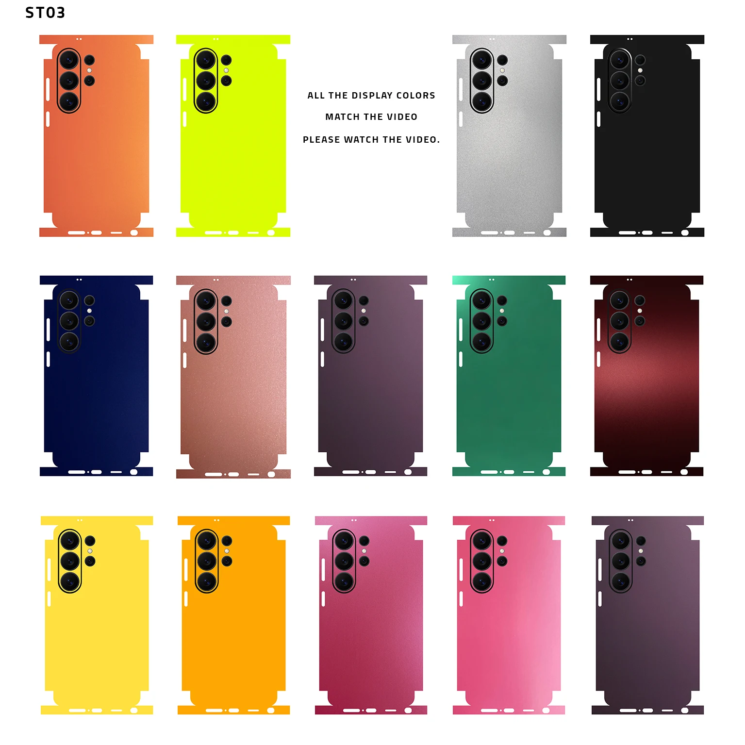 NEW Design Sticker Skin for Samsung S26 S25 S24 Ultra Phone Skin Wrap Back Film S26Plus Frame Camera Protective Decal
