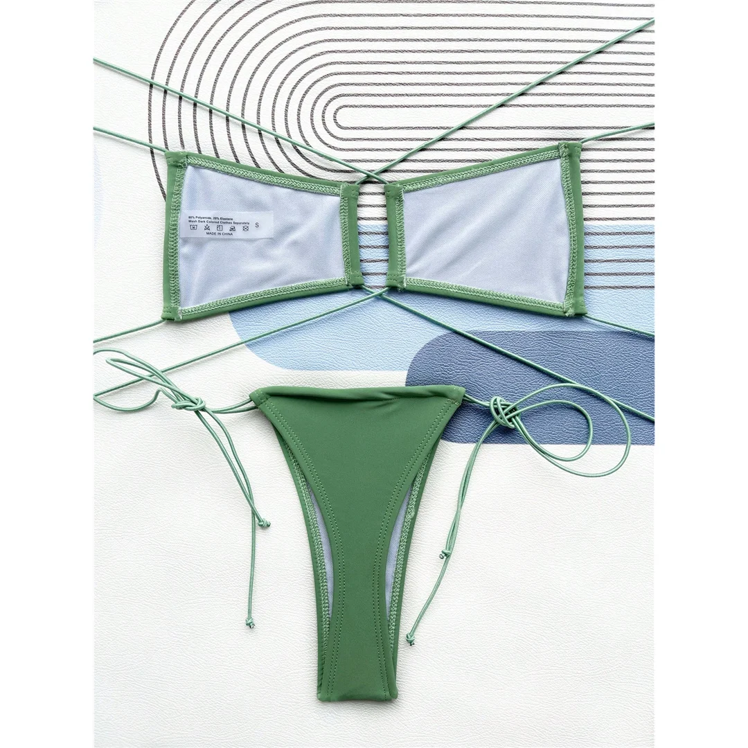 Sexy Neckholder Extreme Mini Micro Tanga Bikini Damen Bademode Zweiteiliger Bikini Badeanzug Badebekleidung Schwimmbekleidung V4595 – Detail 6