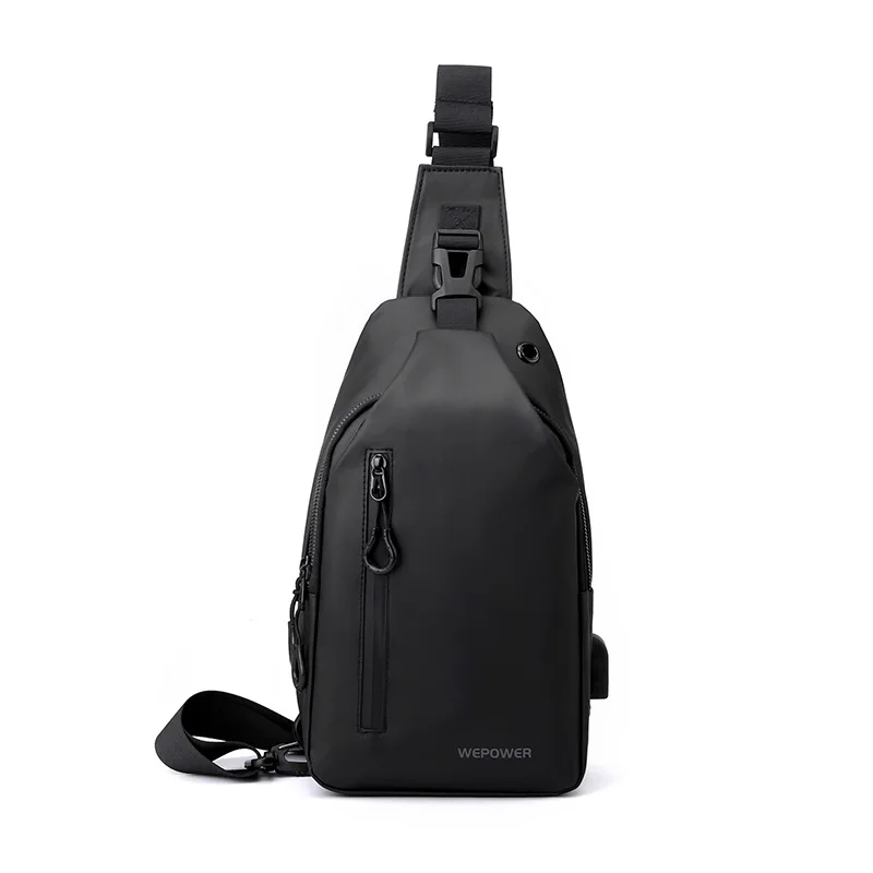 

New Men's Chest Bag Casual Large Capacity Shoulder Messenger Bag Korean Style Motorcycle Bag Waterproof Trendy Backpack