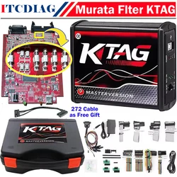 Murata Filter Ktag ECU Programmer KTAG V7.02 V2.25 Red PCB Red EU Unlimited Point Networkable Online With New Ktag 272 ECU Cable