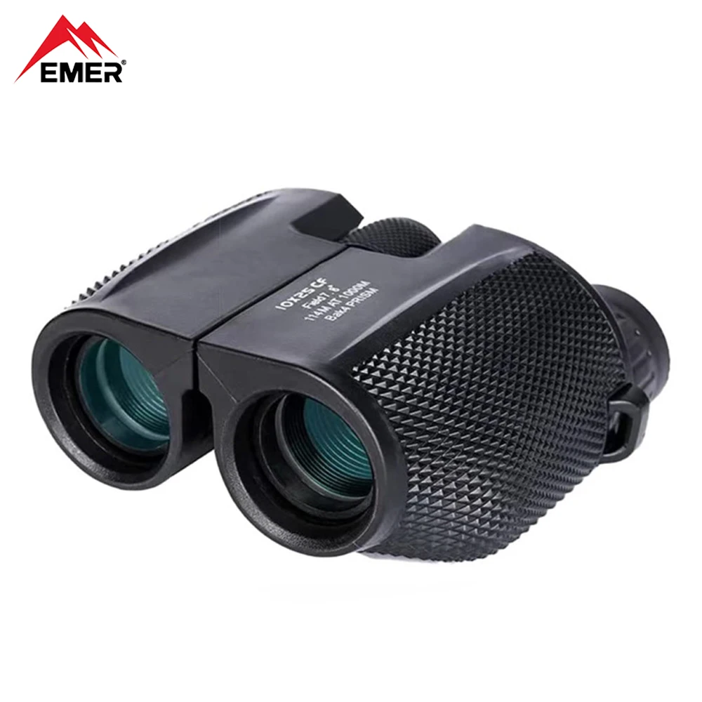 

EMER Professional Binoculars 10X25 HD Mini Portable Telescope BAK4 Coated Telescope Outdoor Bird Watching Hunting Travel Camping