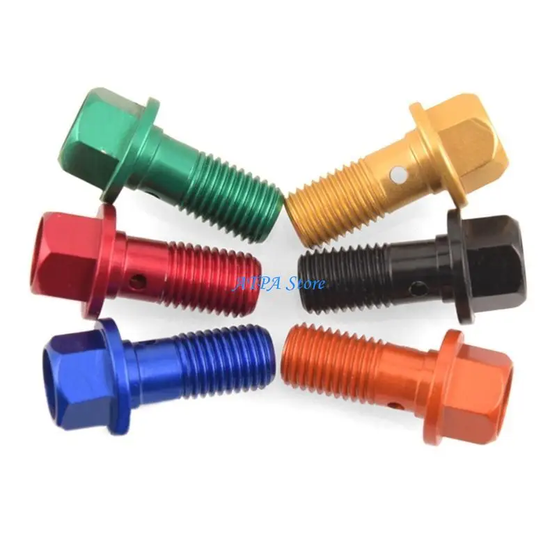 U13C 2PCS M10x1.25 мм тормозные мастерные масляные шланг -шланг винт Bangjo Bolt Мотоциклы Универсальные трубные трубные винты