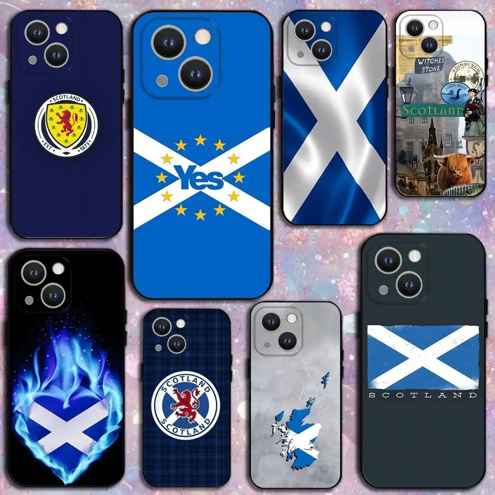 

Scotland Scottish Passport Flag Phone Case For iPhone 16,15,14,13,12,11 Plus,Pro Max,XS,X,XR,SE,Mini Soft Silicone Black Cover