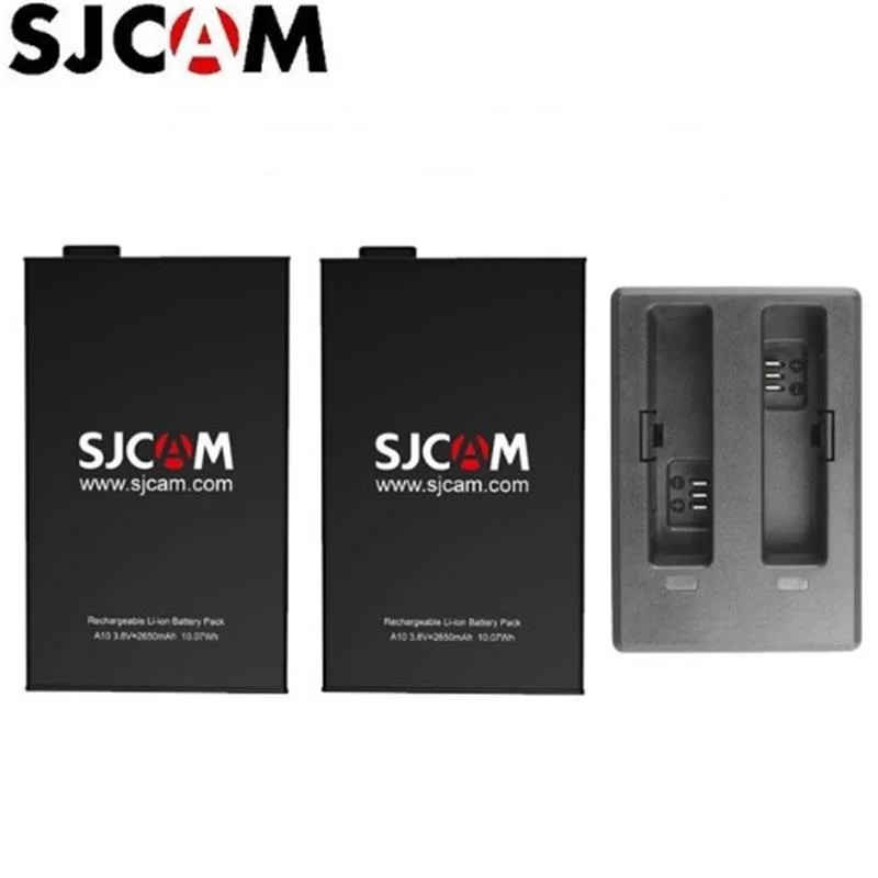 SJCAM A10 2650mAh Backup Rechargable Li-on Battery Charger 100% Original Accessories For SJCAM A10 A20 WiFi Camera Power Bank