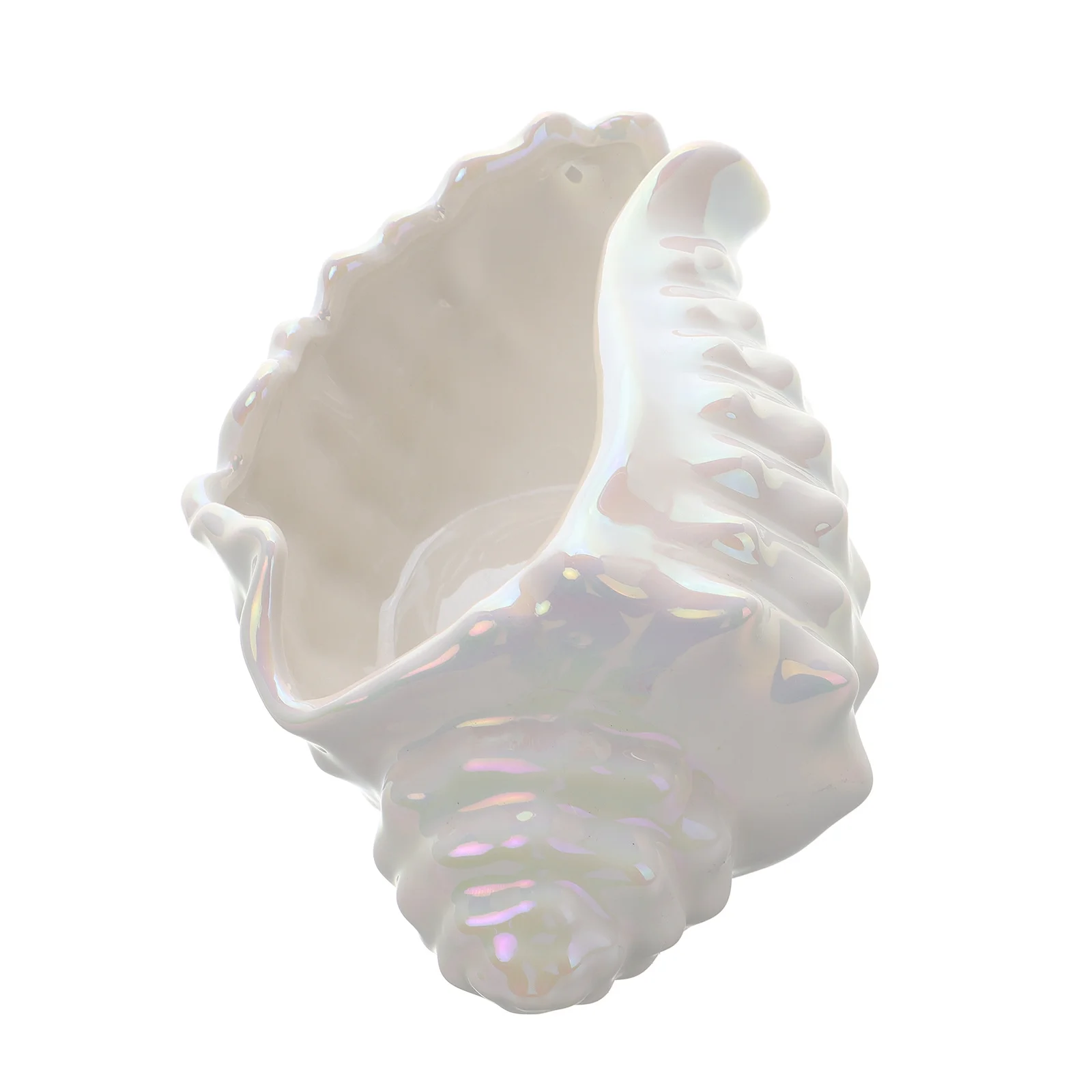 

Small Ceramic Conch Jewelry Tray Decorative Jewelry Display Organizer Ring Earring Storage Tray for Bedroom Living Room