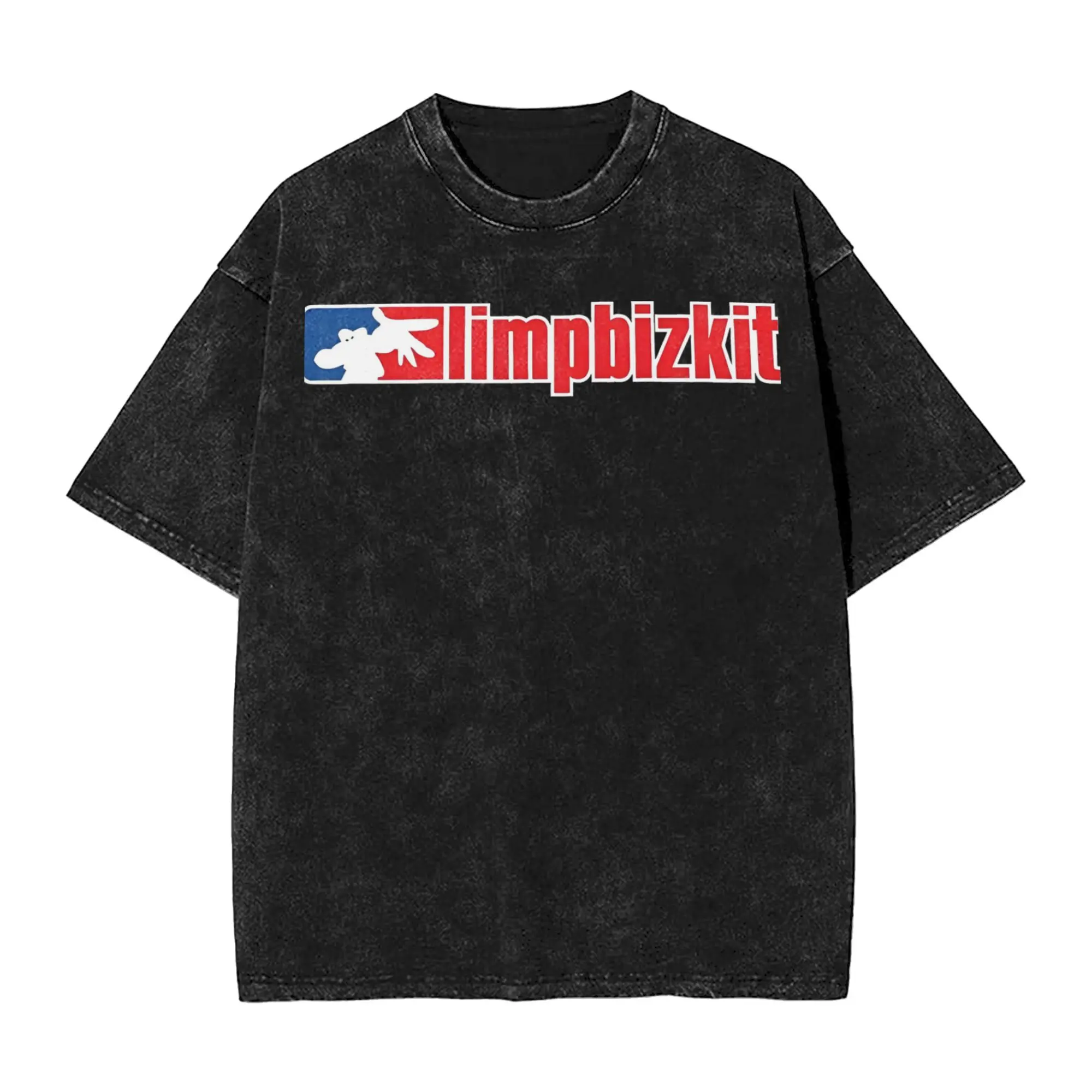 

Промытая футболка с логотипом Limp Bizkit, новинка в стиле хип-хоп, уличная одежда в стиле Харадзюку, топы из 100% хлопка с графическим принтом, футболки для мужчин и женщин