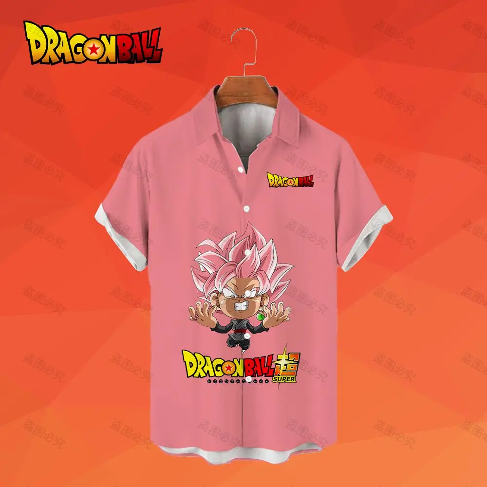 Camicie da uomo Vegeta Dragon Ball Z Moda Beach Style Camicia hawaiana oversize a maniche corte Y2k Cool Anime Streetwear Goku Top