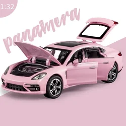 1:32 Porsche Panamera diecast macchinine in scala in miniatura veicoli di simulazione in lega modello di auto collezione di regali di compleanno per bambini