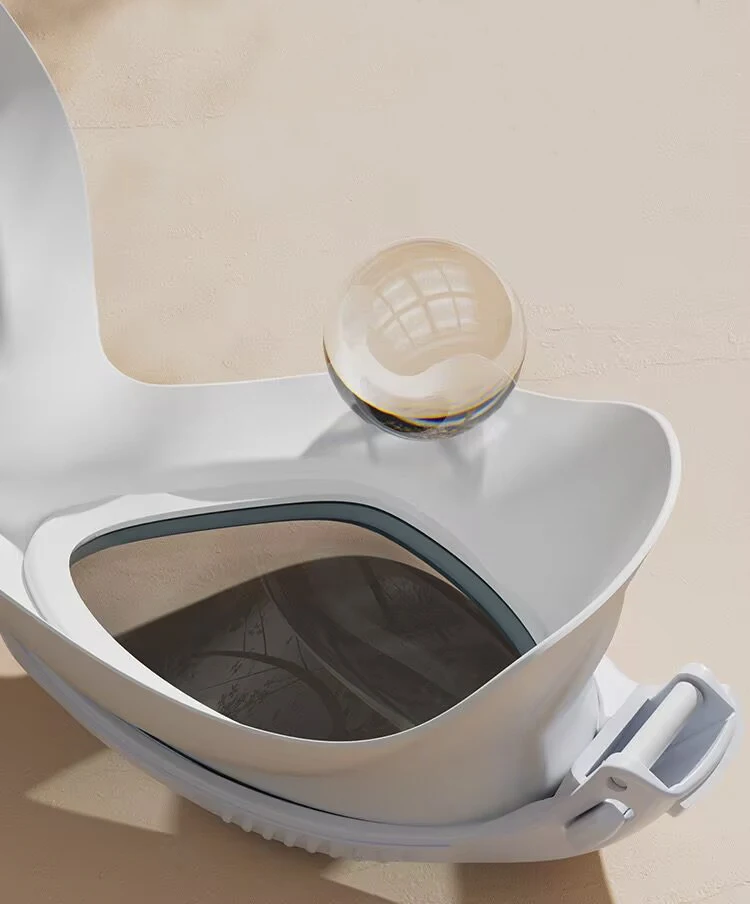 Große Schwimmbrille mit Anti-Beschlag-Beschichtung, professionelle Schwimmbrille mit hoher Auflösung, verstellbar, mit großem Sichtfeld für Herren und – Detail 5