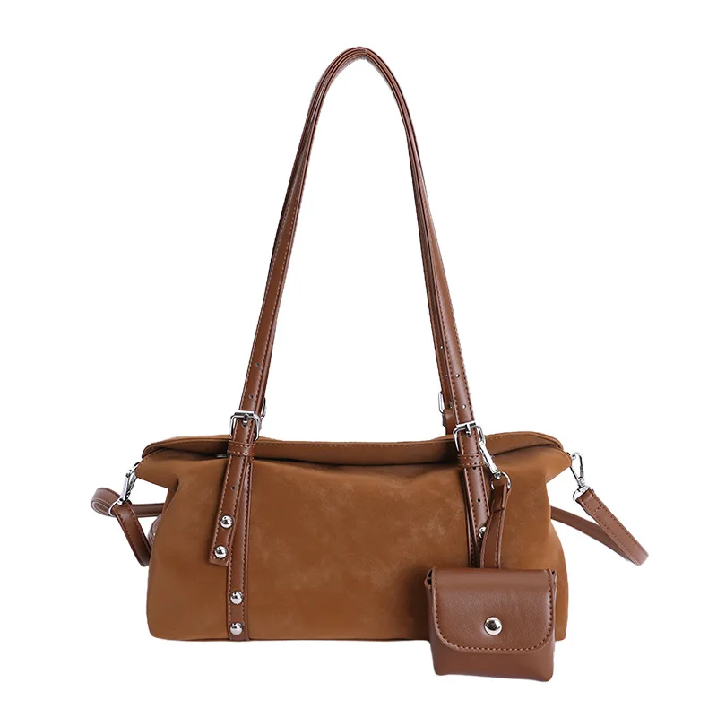 2025 Autumn Winter Shoulder Bag, Minimalist Top Handle Purse for Women, Chic Crossbody Tote, Versatile Day to Night Bag Textured