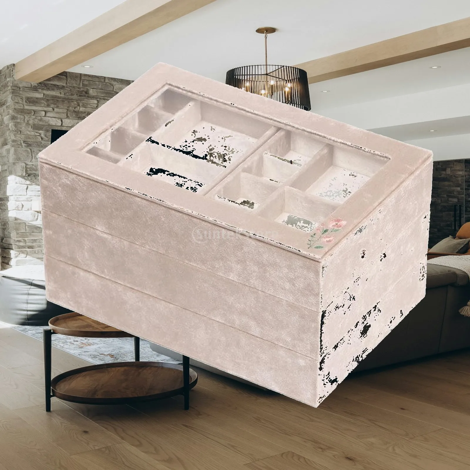 Multi-Layer Jewelry Organizer Box Soft-Lined Jewelry Organizer with Pull-out Drawers Scratch-Resistant Modern