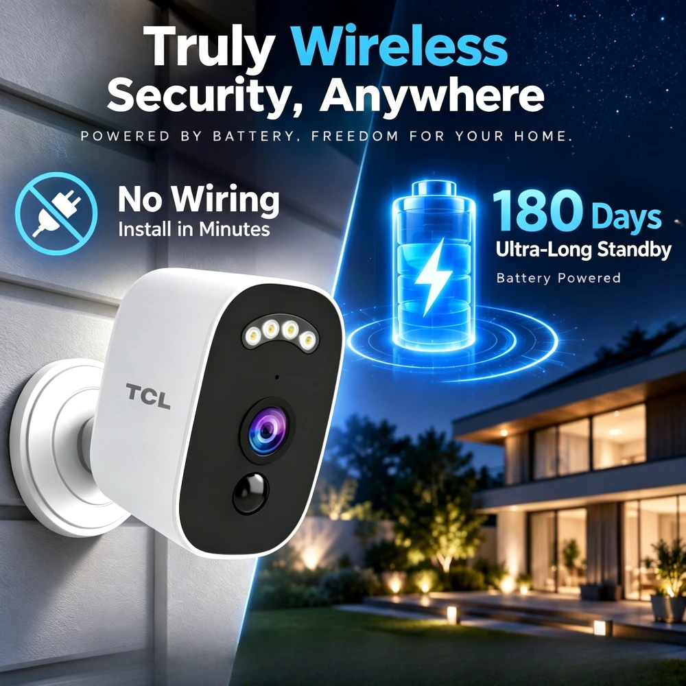 TCL製、ワイヤレス屋外用セキュリティカメラ、3K、5MP、 - Eufy Camera E220 のレビューと価格
