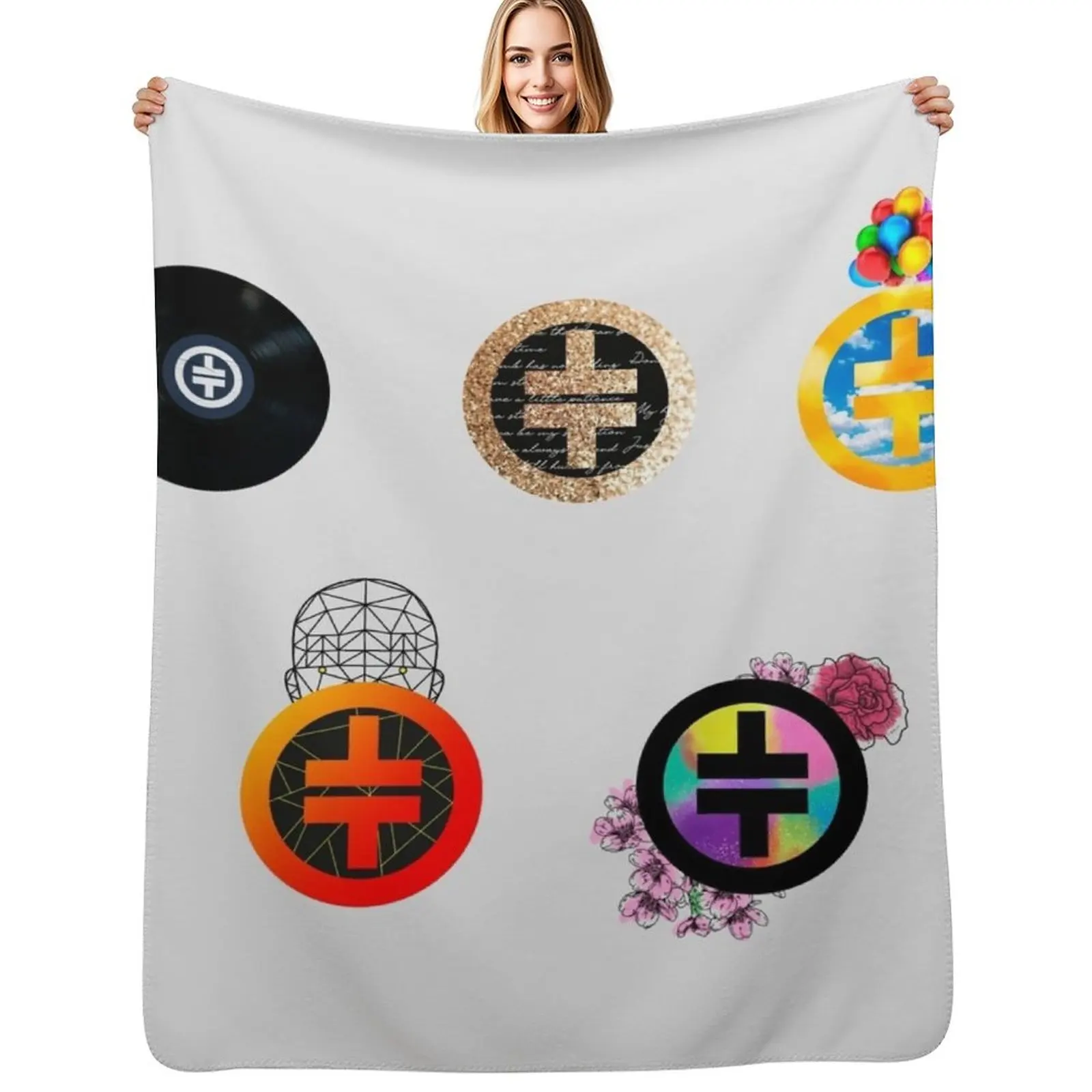 Take That Chronology Symbol - Horizontal Version Throw Blanket Retros Tourist Extra Large Throw Thin Blankets