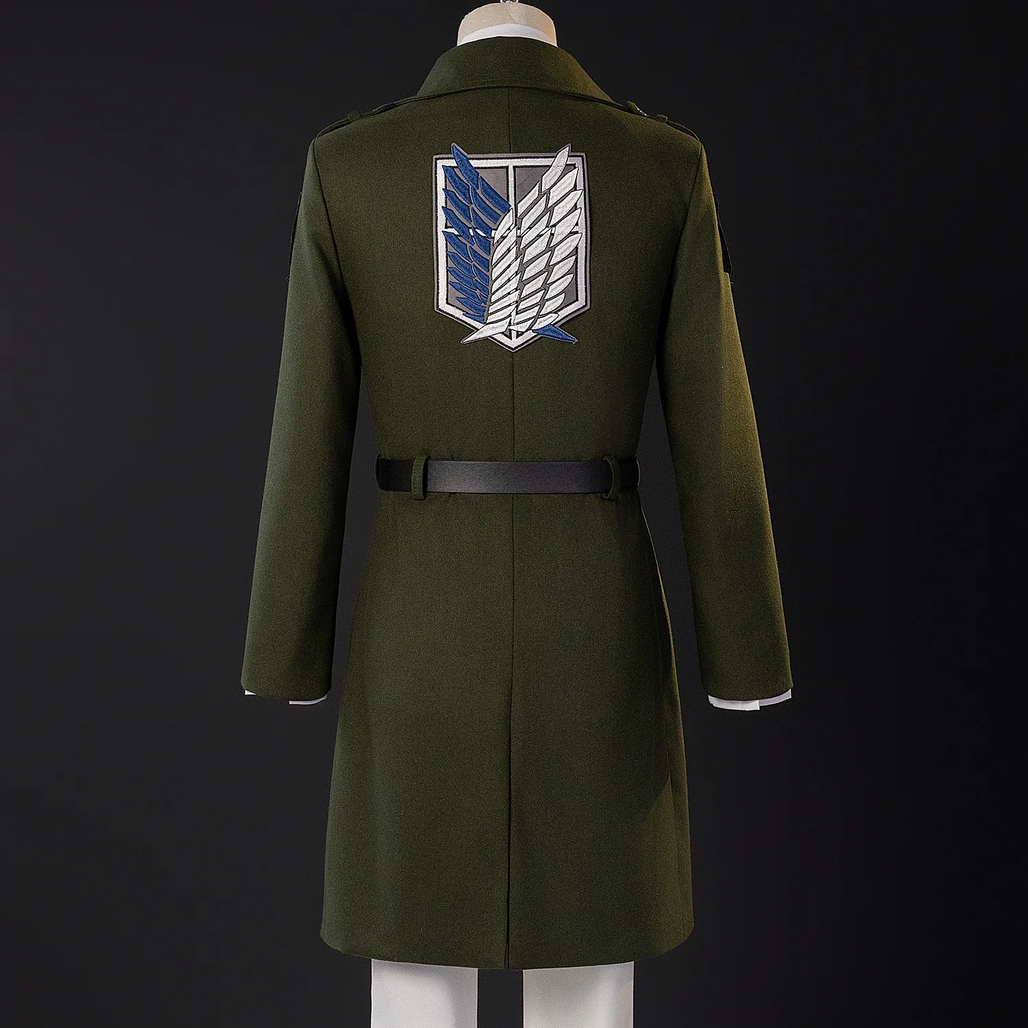 Costume de cosplay de l'Équipement de Reconnaissance de l'Attaque des Titans Saison 4 : Manteau vert militaire, uniforme « Géant Vert », costume de fête d'Halloween