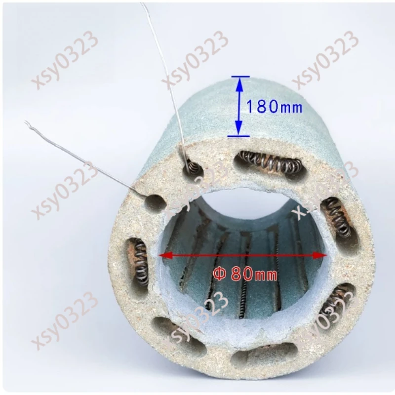 Corundum Ceramic Tube Heater High Temperature Heating Wire Furnace Tube for Metal Melting