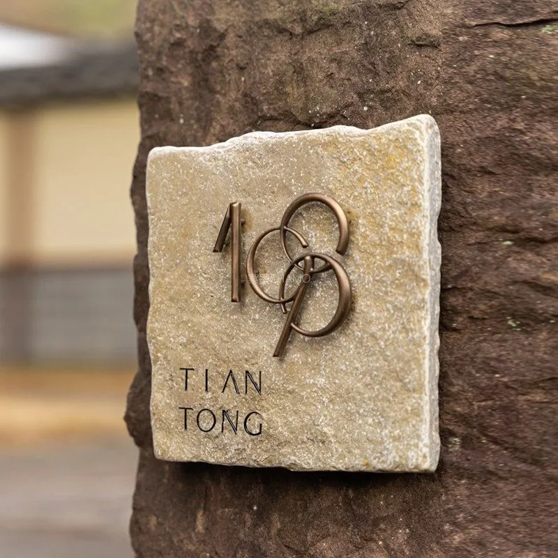 Brass floating word sign, outdoor guide waterproof guide plate logo number number room number plate
