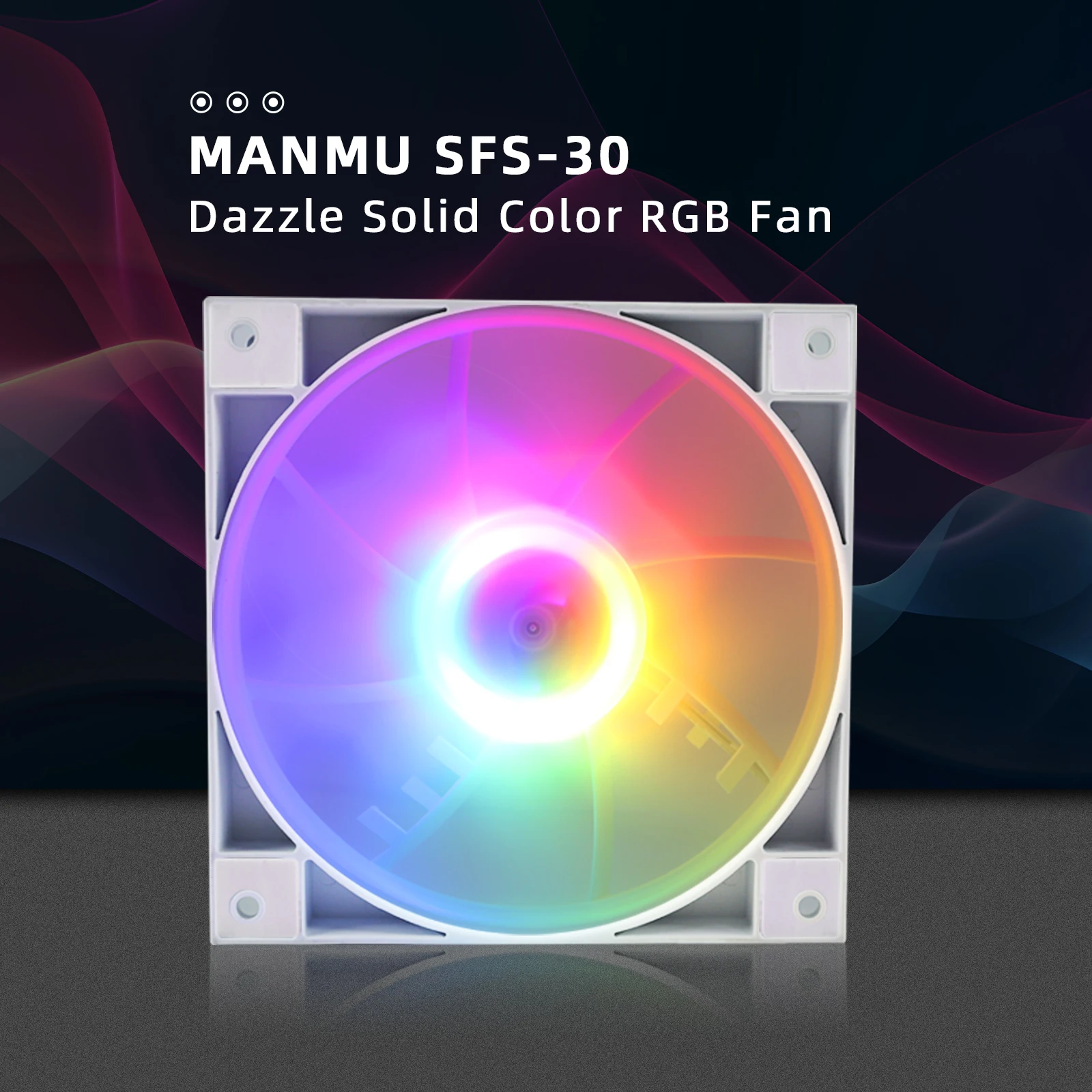 Manmu 12V RGB PC 게임용 120mm 컴퓨터 선풍기 – RGB 케이스 팬