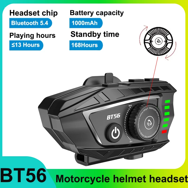 

Motorcycle Earphones Helmet Headset Bluetooth 5.4 Wireless Motor Headset Earphone Handsfree Stereo Waterproof with Ambient light