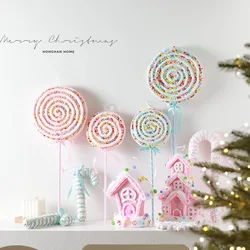 Large Christmas Spheres Candy Canes Candy Cane Christmas Tree Decoration Lollipop Ornaments Wedding Decorative Home Party Decor