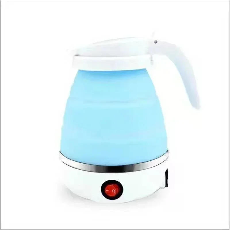 Mini Folding Kettle 0.6L Portable Water Heater 600W Silicone Compression Electric Kettle Home Kettle Easy To Travel With