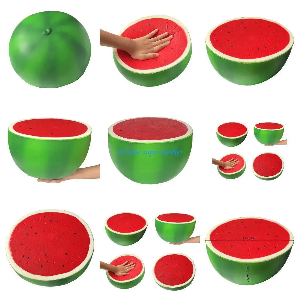 090B 10in Bóp Dưa Hấu Cho Chơi Thực Phẩm Cảm Giác Thông Hơi Đồ Chơi Mới Lạ Trò Chơi Khăm Bịt Miệng Giảm Căng Thẳng Đạo Cụ