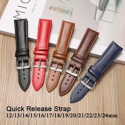 Geunine Leather Watch Strap Quick Release Bracelet 12/13/14/15/16/17/18/19/20/21/22/23/24mm Belt for Huawei Watch GT2/3 42 46mm