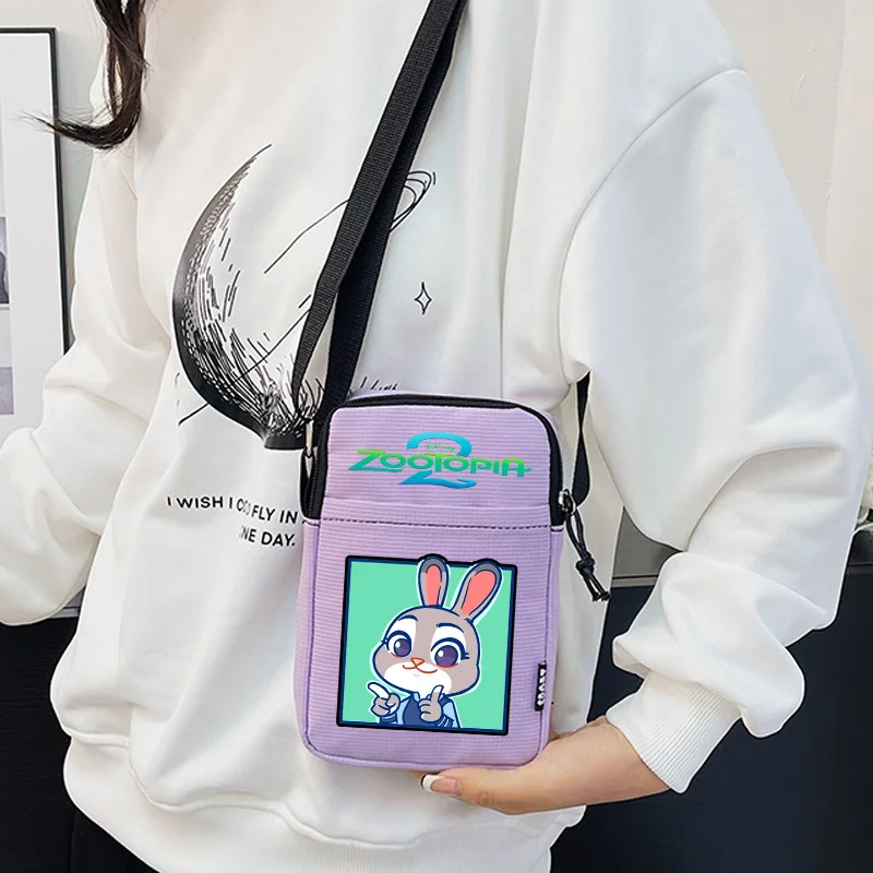 

Zootopia 2 Wallet Purse Storage Bag Crossbody Shoulder Bag Zootropolis Zipper Print Handbag Nick Judy Hopps Wilde Birthday Gift