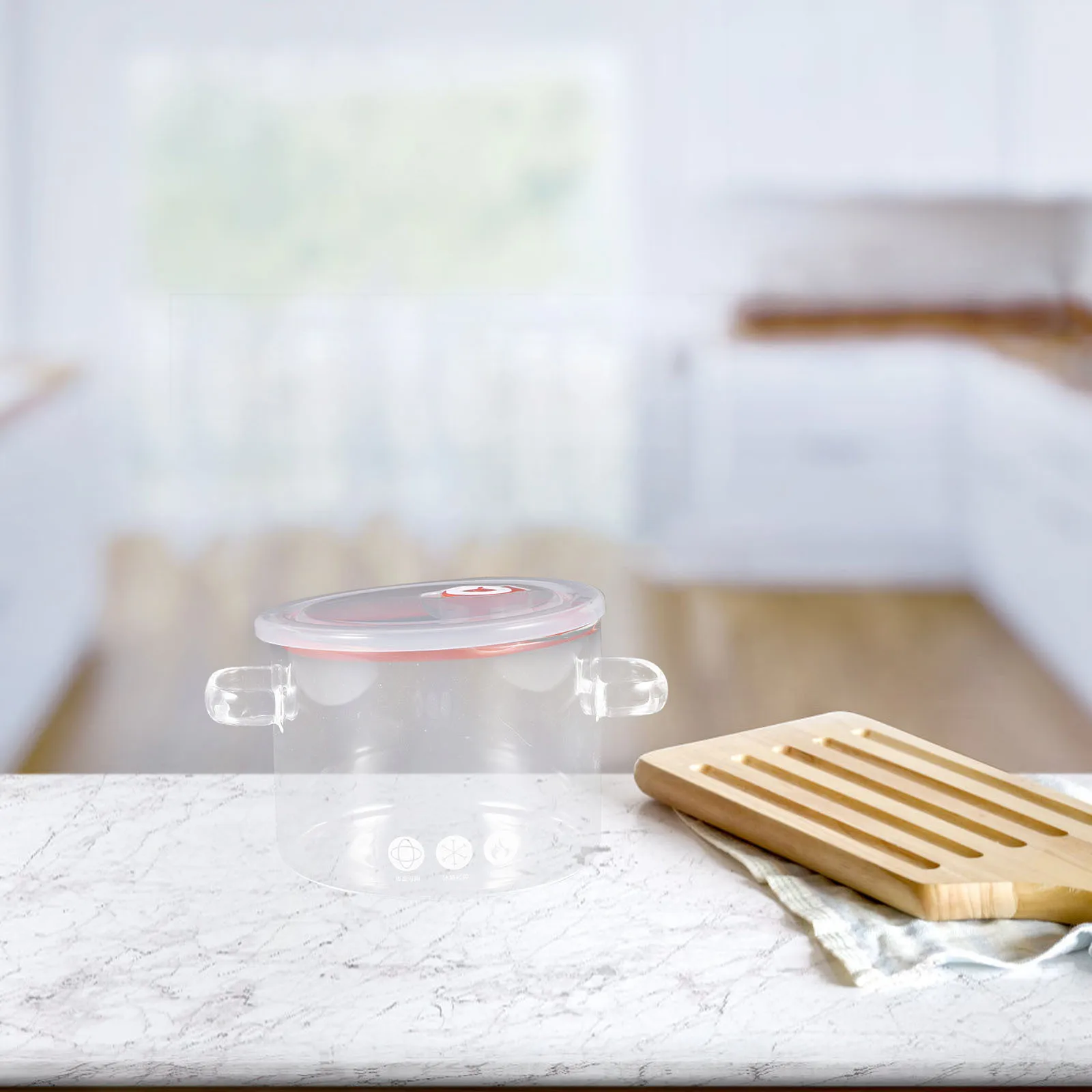 

Glass Soup Pot 1.5L Heat Resistant Borosilicate Stewing Cookware Transparent for Noodle Cooking Kitchen Stockpot