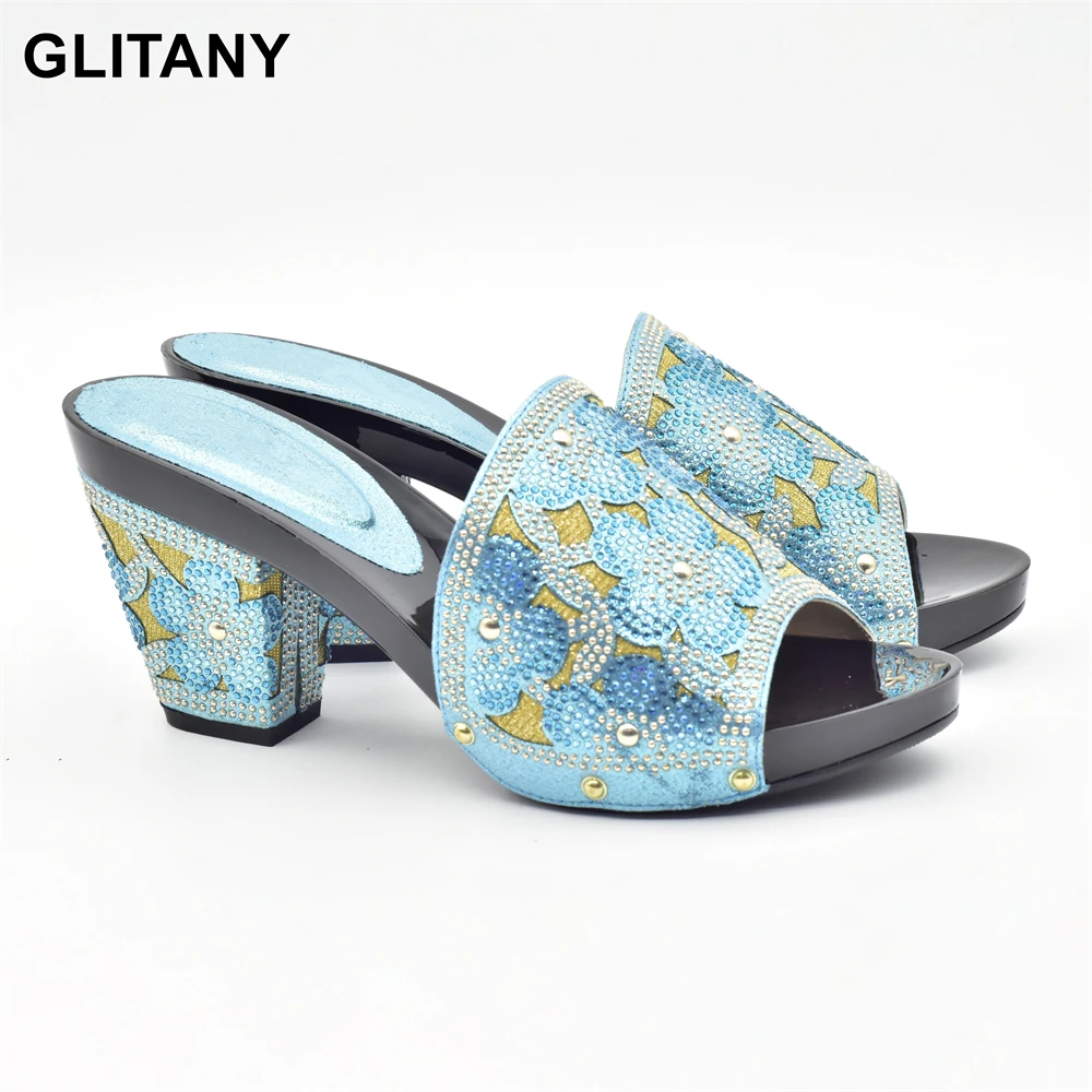 

New Arrival Summer High Heeled Shoes for Women Women Plataform Shoes African Womens Dress Shoes Open Toe Slip on Shoes for Lady