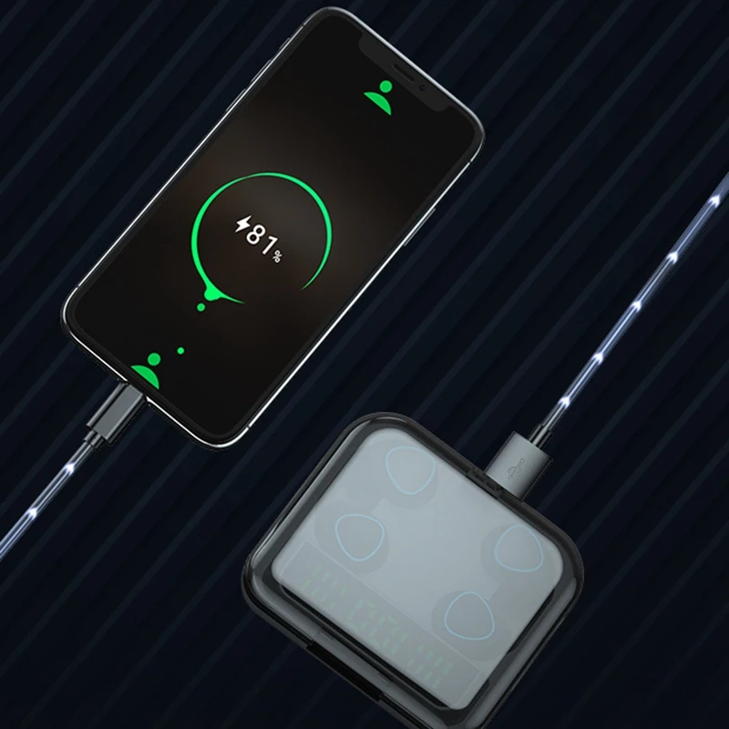 M22 Пара беспроводных наушников Сенсорный цифровой дисплей Bluetooth-наушники Двойные наушники с шумоподавлением