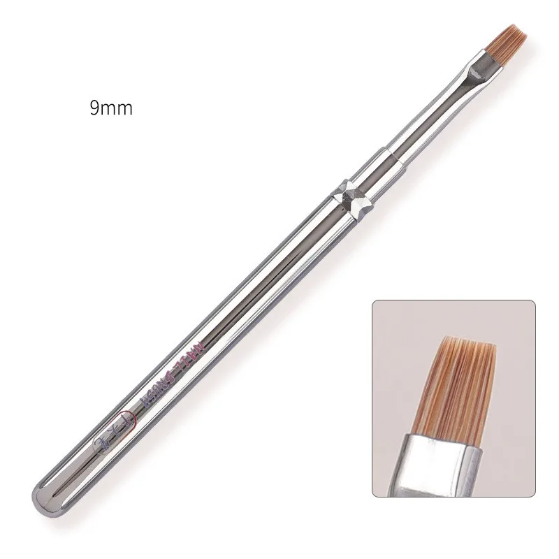 1/3PCS Metal Handle New Nail Art Brush For Manicure Painting Brush Uv Gel Extension Builder Drawing Pen