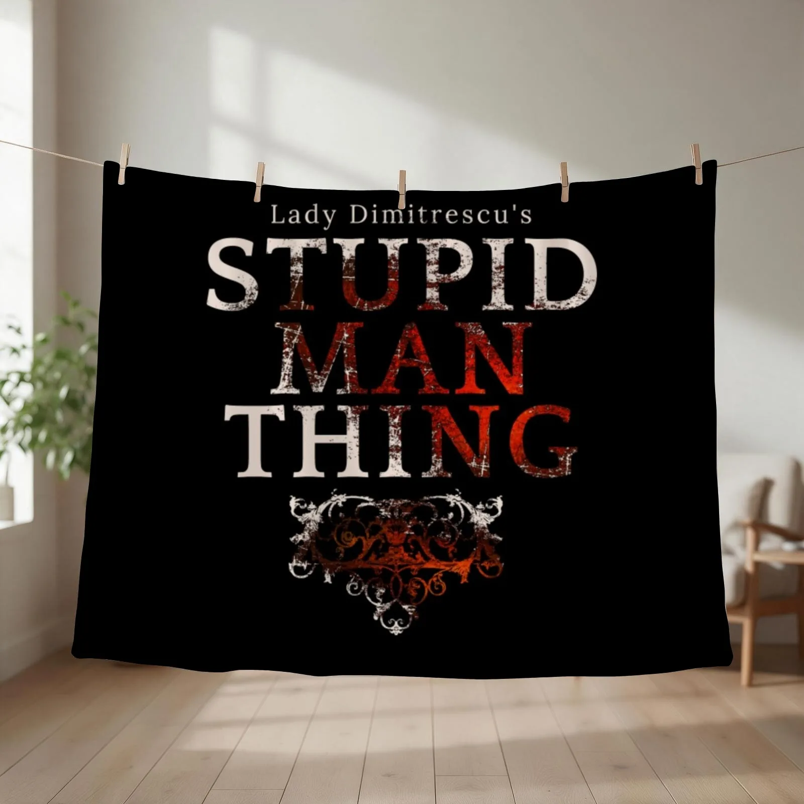 Stupid Man Thing Throw Blanket couch cozy soft plush fuzzy picnic outdoor blanket