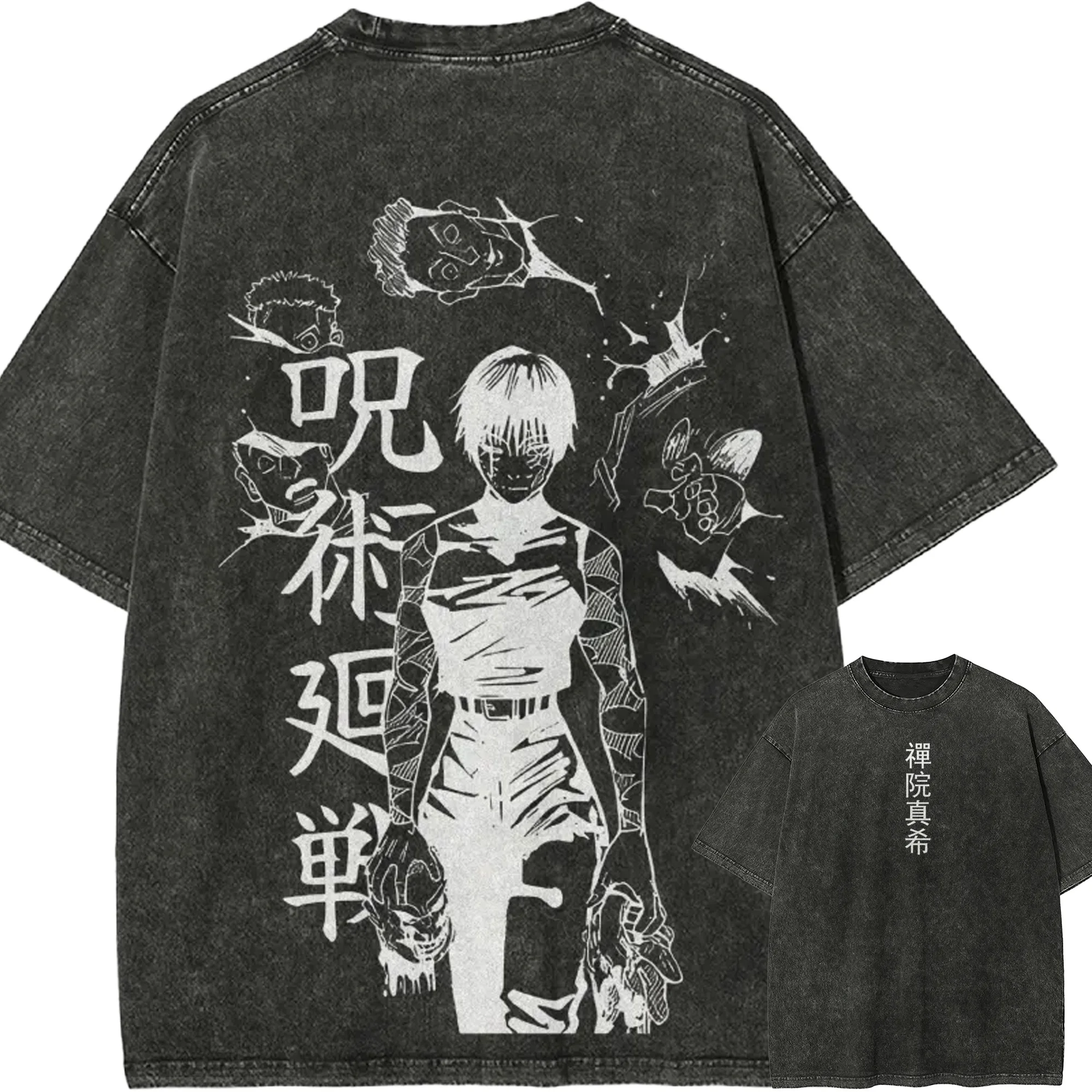 

Футболка Maki Zenin Awakened Jujutsu Kaisen Zenin Clan, винтажная, с эффектом потертости, оверсайз, в стиле ретро, аниме, Harajuku, уличная одежда, мужская одежда