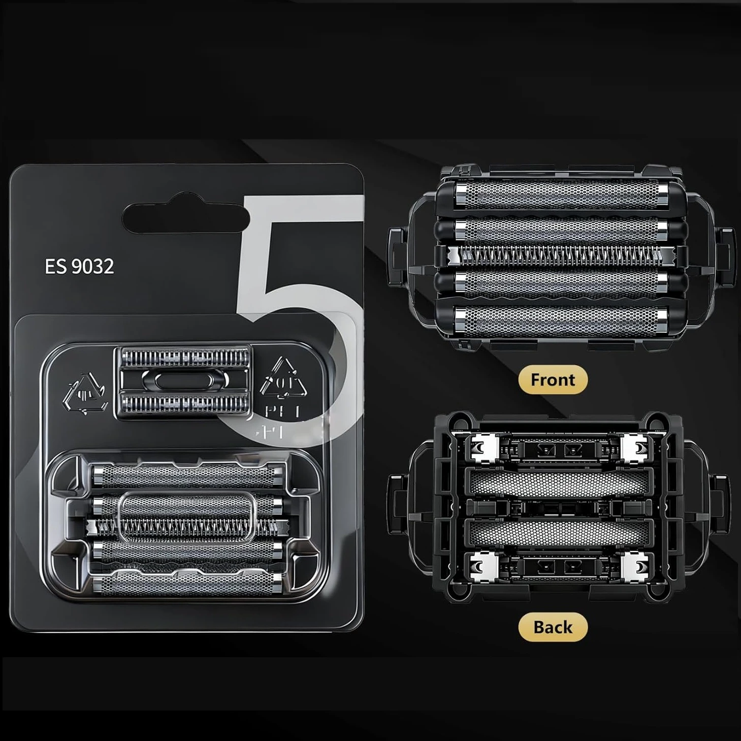 Replacement Head For Panasonic ARC5 Shavers, Outer Foil and Inner Blade Set For ES-LV97-K, ES-LV67-K, ES-LV95-S, ES-LV65-S