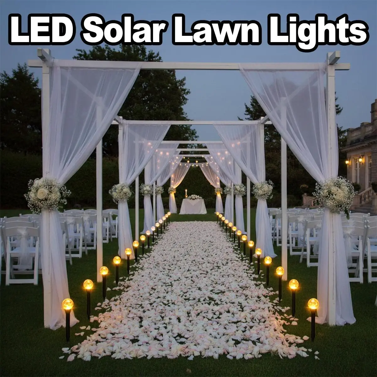 

Поп-солнечные светодиодные пузырьковые шары для газона, уличные цветные декоративные светильники для двора, подъездной дороги, водонепроницаемый светильник, травяной торшер, Decora