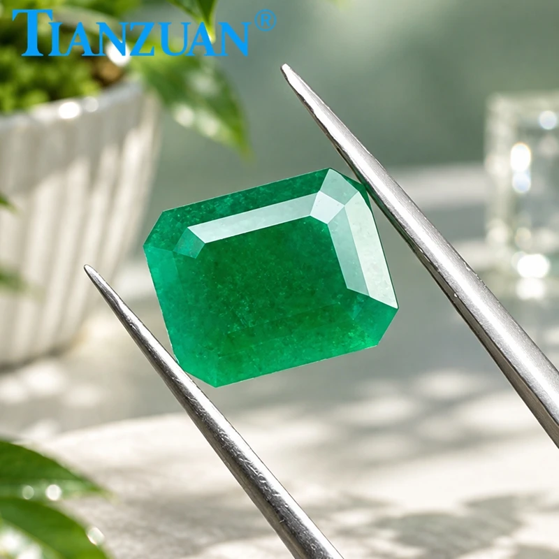 lab-grown-hydrothermal-emerald-rectangle-shape-opaque-emerald-stone-for-jewelry-making