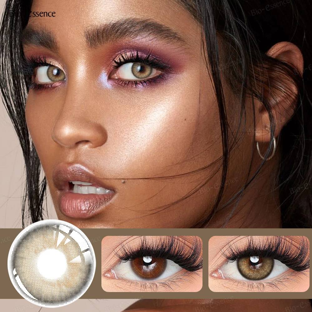 Bio-essense Kontaktlinsen für Augen, natürliche Schönheit, Schüler, Augenlinsen, koreanische braune Kontakte, 2 Stück, 1 Jahr, modisch, grün, Pupillentes – Detail 13