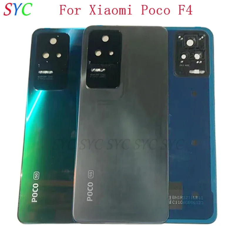 

Back Door Battery Cover Housing Case For Xiaomi Poco F4 Rear Cover with Camera Lens Logo Repair Parts