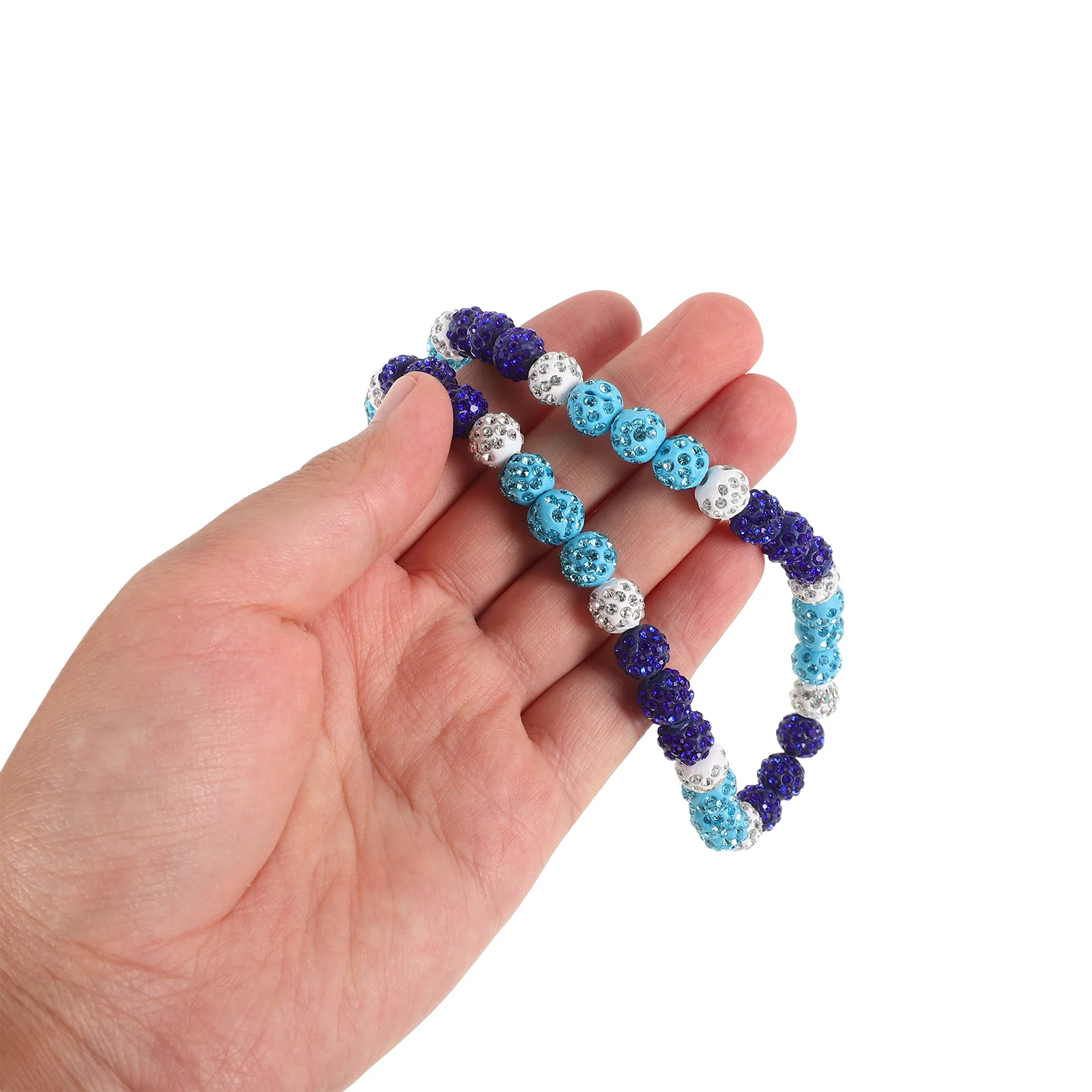 قلادة البيسبول الأزرق مطرز قابل للتعديل مجوهرات رياضية مستوحاة للرجال بالتنقيط الرياضة التبعي بوليمر كلاي #5